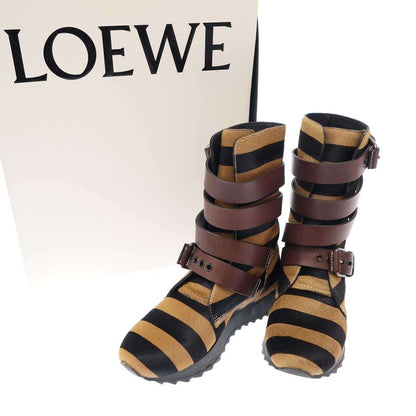 Loewe 19ss Halaco Belted Boots Brown 37