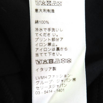 Celine 2x314916g 100% Cotton Logo Crew Neck Short Sleeve T-shirt Black White S