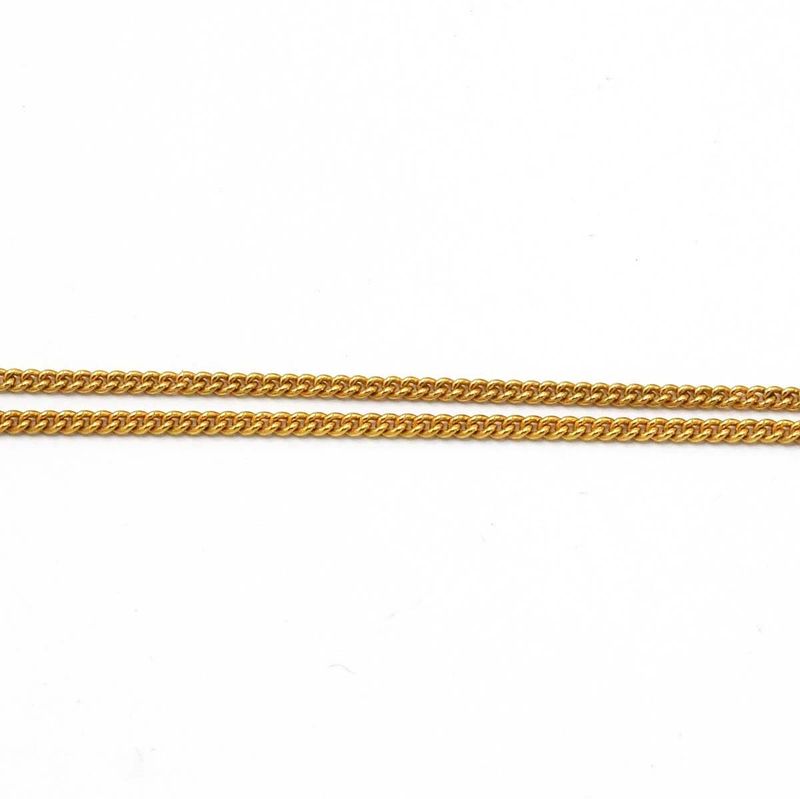 Christian DIOR Graffiti Logo Necklace Gold Color Accessories Ladies With Box