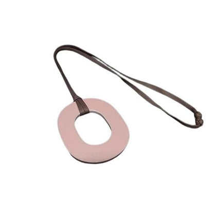 Hermes Necklace Ismu Pigman Pink Light Blue Lacquer