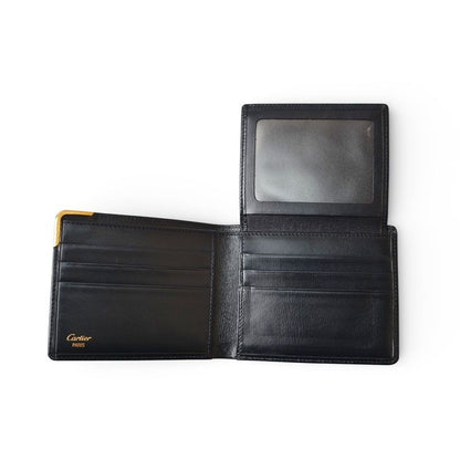 Cartier Fold Wallet Bifold Billfold Vintage Sapphire Leather — view 11