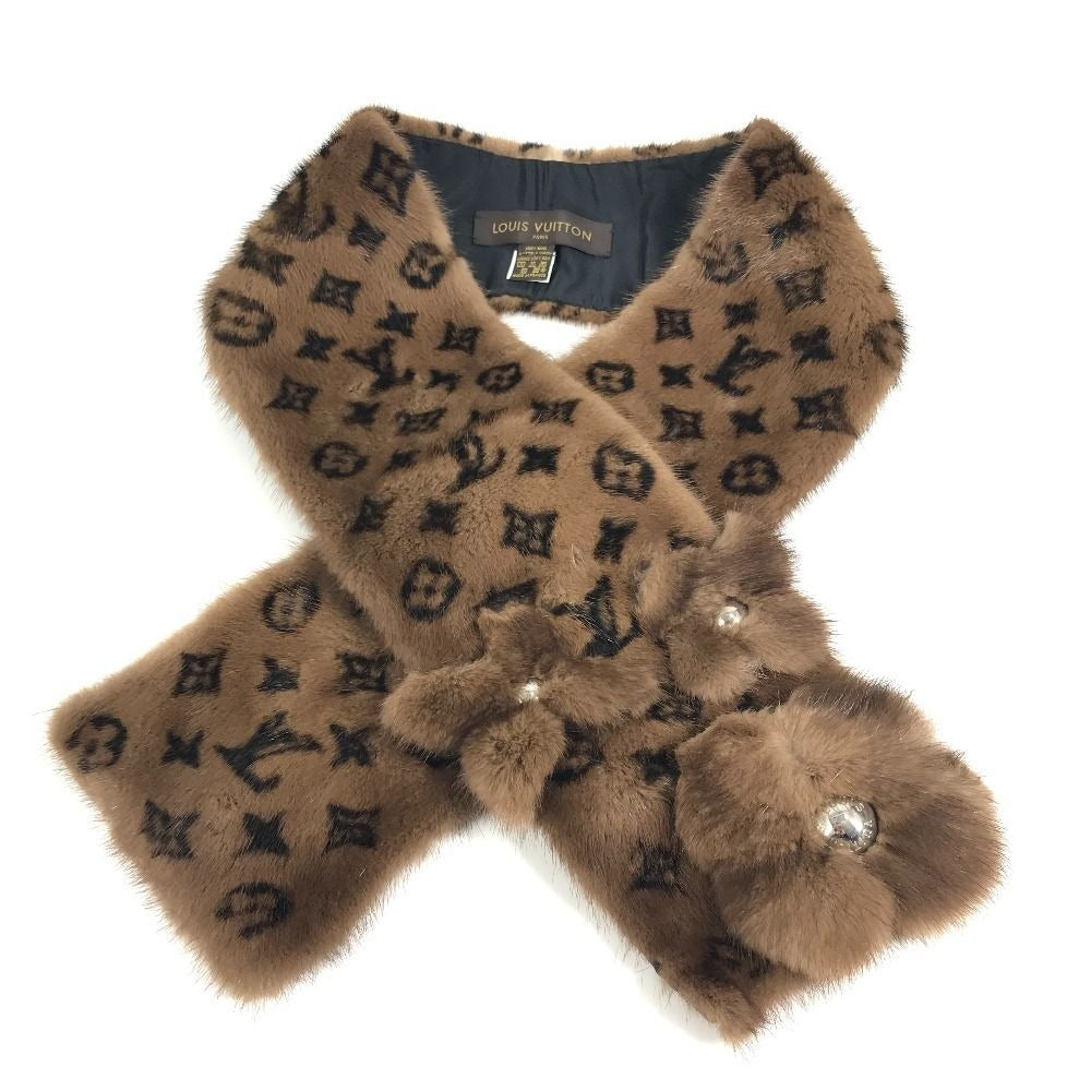 Louis Vuitton Scarf Logo Tippet Unknown Mink Brown
