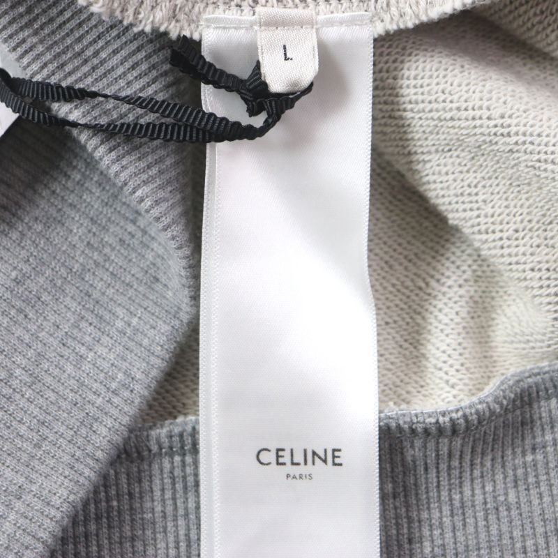 Celine Ry08m670q 100% Cotton Gothic Print Embroidery Loose Hoodie Pullover