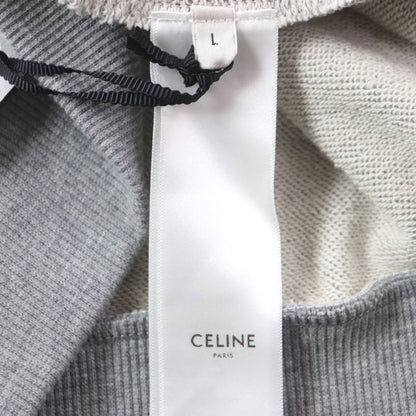 Celine Ry08m670q 100% Cotton Gothic Print Embroidery Loose Hoodie Pullover