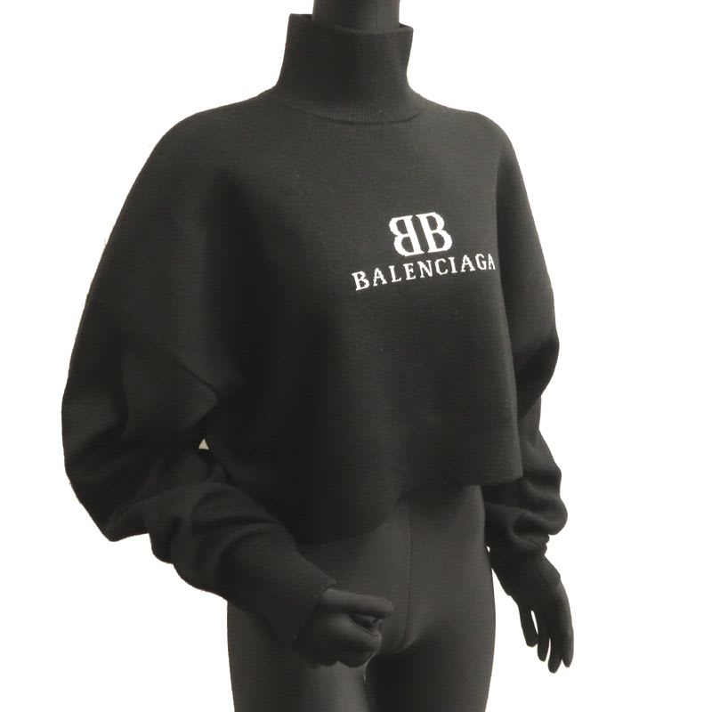 Balenciaga Knit Cropped High Neck
