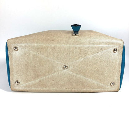 Hermes Boston Bag Victoria 43 Victoria 43 Toile Ash Blue Jean Blue