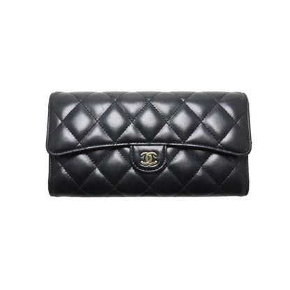 Chanel Quilted GD Leather Bifold Wallet