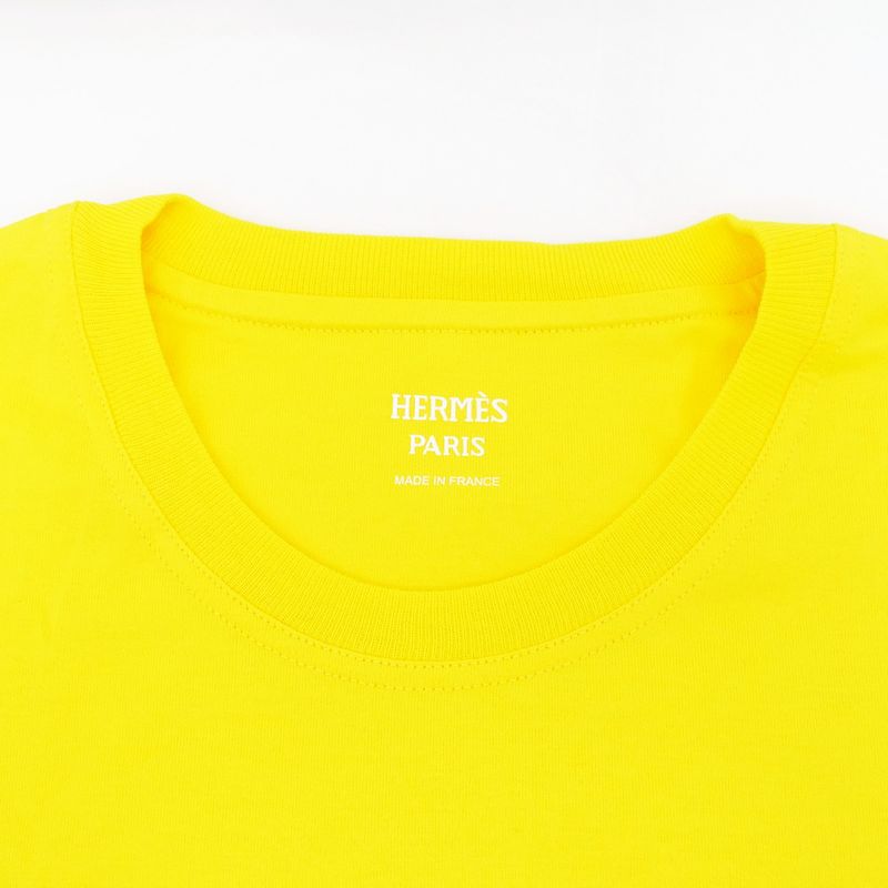 Hermes Shirt Dress - Promenade Yellow - Size 34 Cotton Short Sleeve