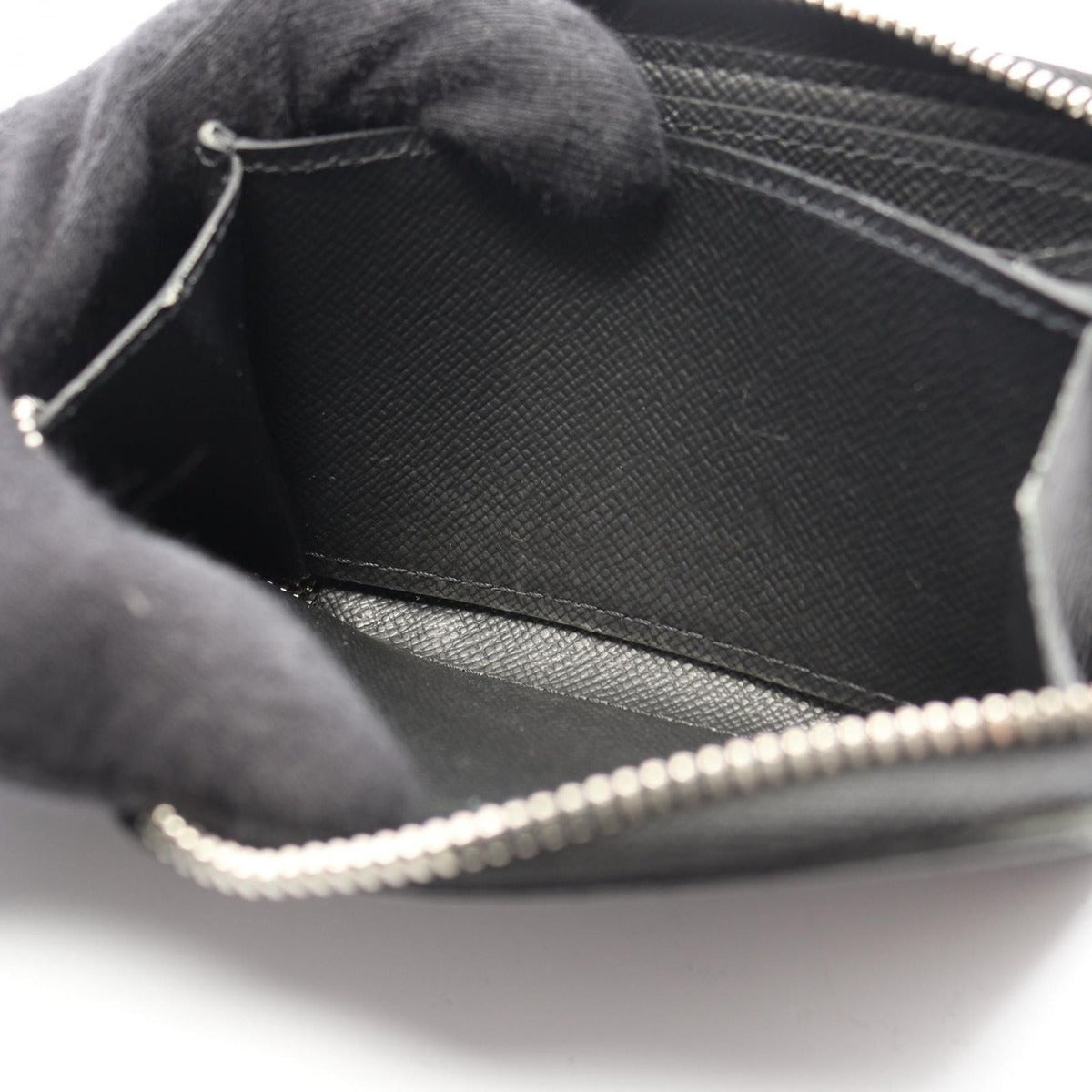 Louis Vuitton Coin Case Zippy Purse Noir Black Leather Ardoise — view 8