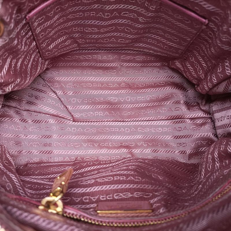 Prada Chain Quilted Flap Pink Nylon Br4965194/a