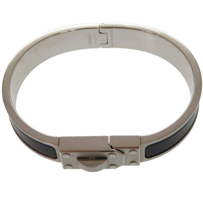 Hermes Kelly Men Sp0212 Metal Noir Black Matte Black Bangle 1698 Hermes
