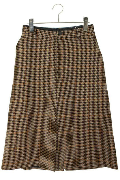 Balenciaga 675414 Tlu13 Hound's Tooth Denim Skirt Women's 34