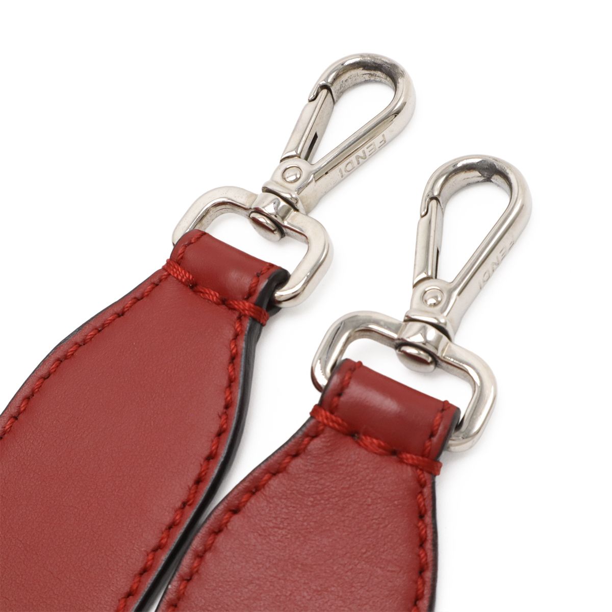 Fendicom Handbag 2WAY Shoulder Bag Semi Shoulder Leather Red With Red Pouch