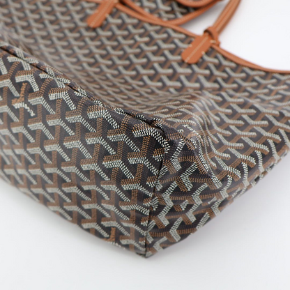 Goyard Saint Louis PM Tote Bag PVC Coated Canvas Brown Ladies