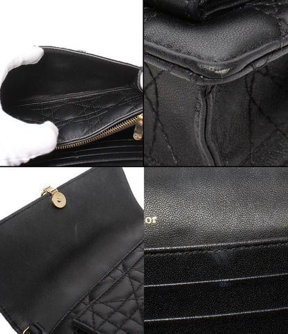 Christian Dior 2way Chain Shoulder Wallet Clutch Crossbody Daily Chain Pouch