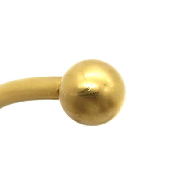 Hermes Bangle Circle Cutout GP Yellow Gold Charm Bracelet Metal Round [case