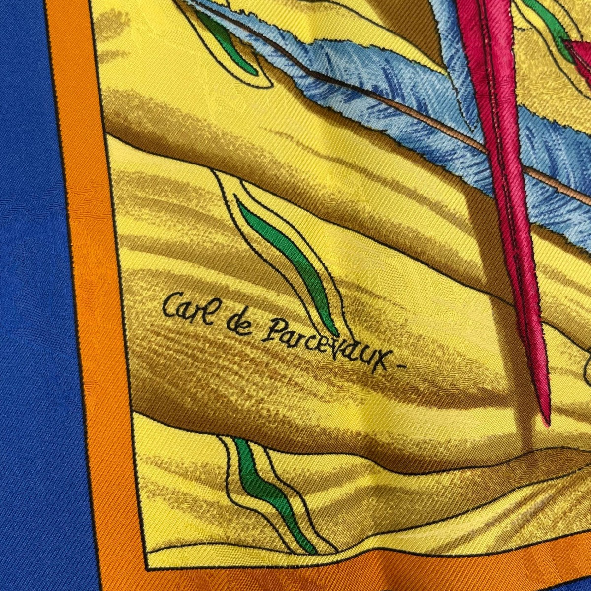 Hermes Scarf Silk Carre 90 Christophe Colomb Decouvre L'amerique 12 Octobre — view 8