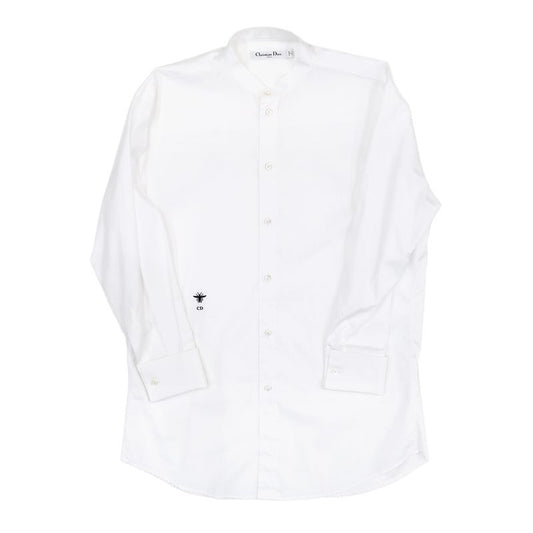 Dior Blouse No Color Bi White 34 Hachi Logo Embroidery Long Sleeve