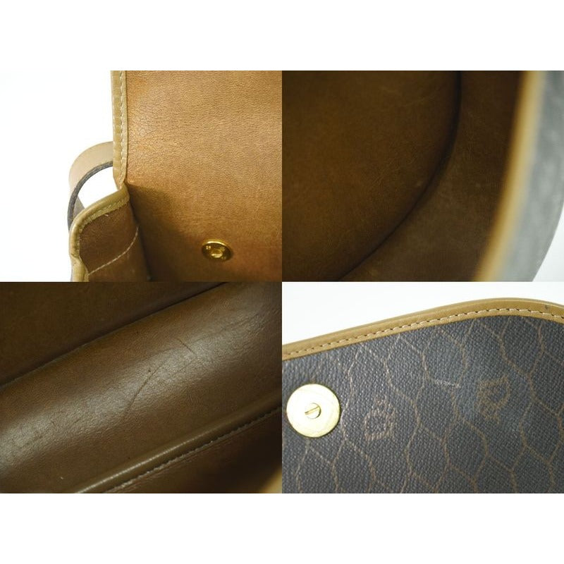 Christian Dior Honeycomb Pattern Shoulder Bag Pochette Black — view 9