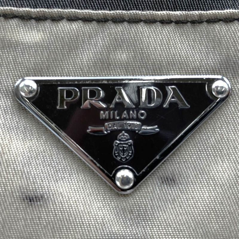 Prada Shoulder Bag Handbag Triangle Nylon Brown Women