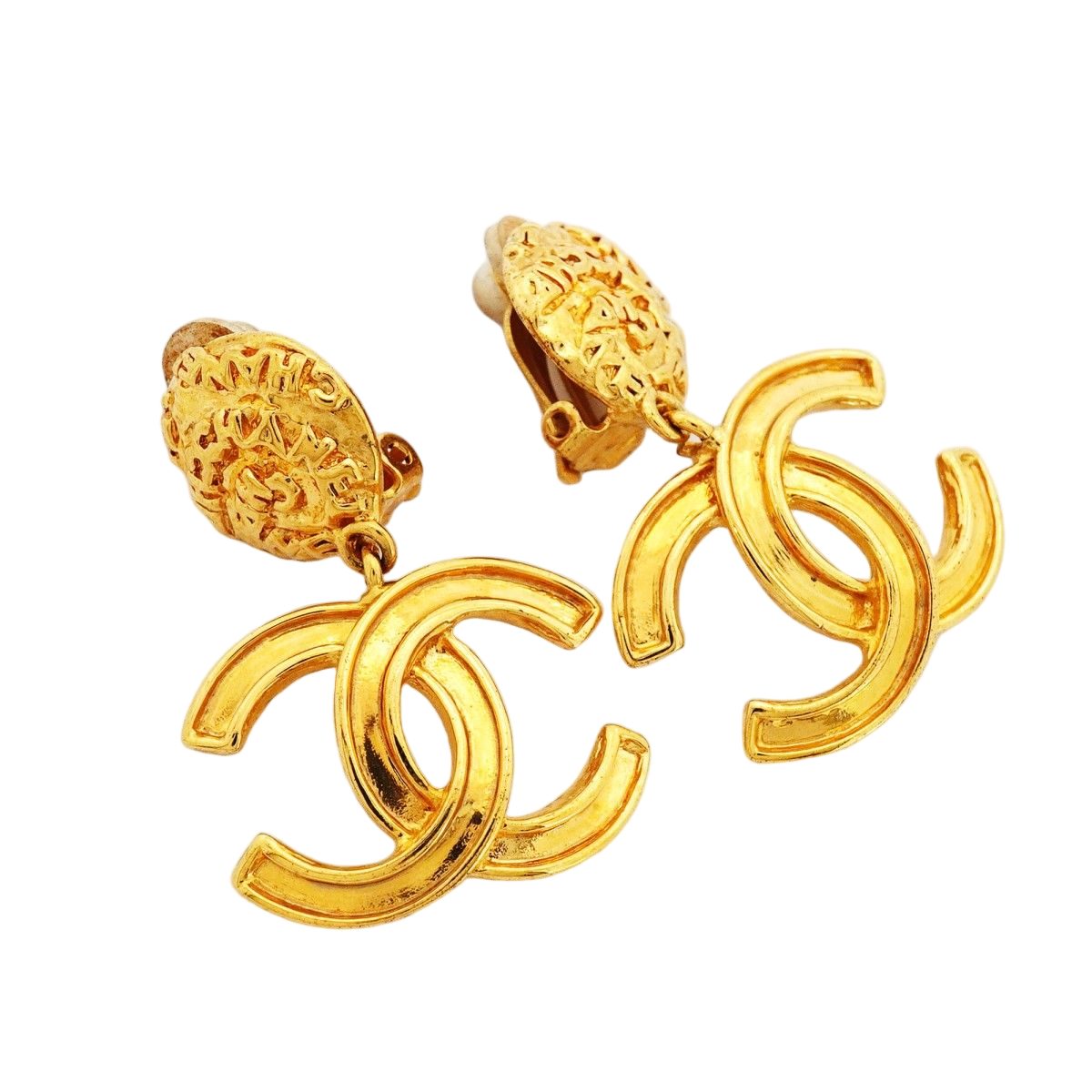 Chanel Earrings Vintage CC Logo Round — view 2