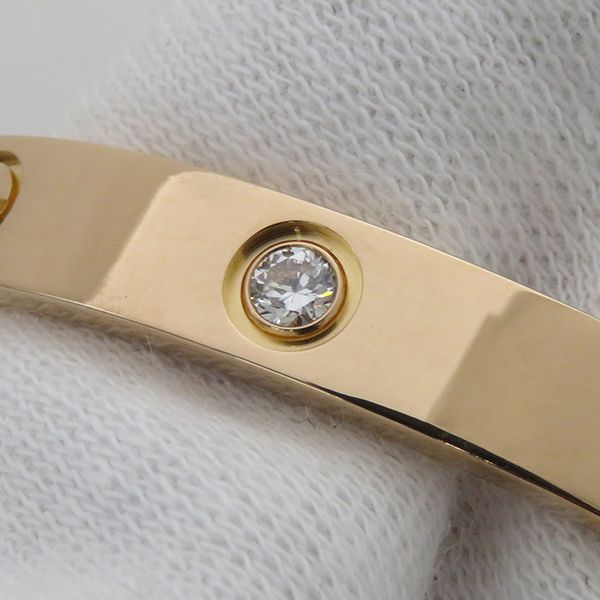 Cartier Bracelet Love Bracelet Half Diamond 4p Diamond 18k Pink Gold Diamond