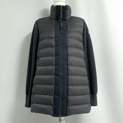 Moncler Knit Down Coat Jacket S Gray