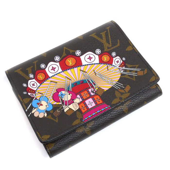 Louis Vuitton Portefeuille Victorine Trifold Wallet Monogram Brown Multicolor