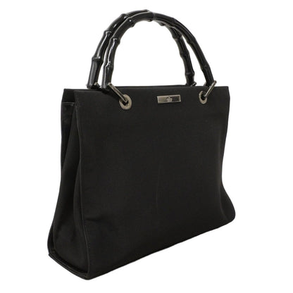 Gucci Handbag Bamboo 002 Nylon Black Silver — view 2
