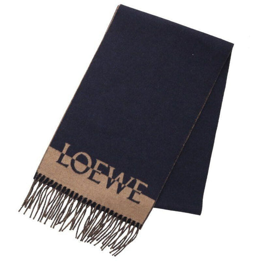 Loewe Logo Cashmere Blend Wool Scarf