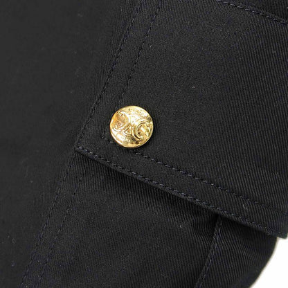 Celine Cargo Pants 2p99a547z 38NO 36 Size Black Gold Hardware Women's