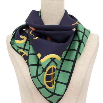 Unused With Box Bvlgari Current Logo World Sea And Gondola 100% Silk Scarf