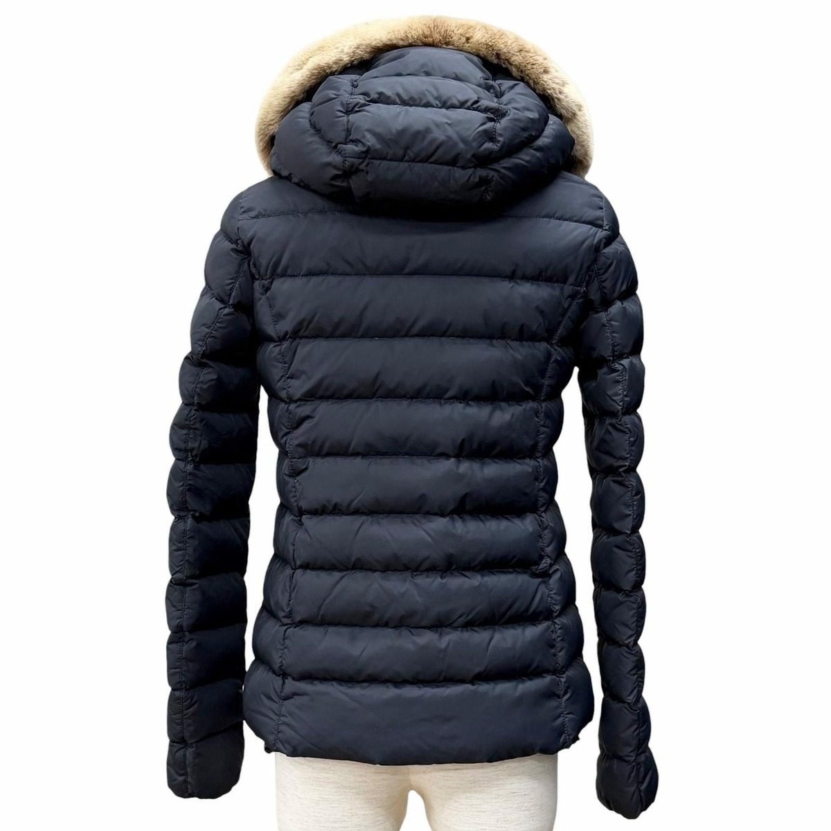 Bvlgari Duvetica Morwen Alpaca Hooded Down Jacket Dark Navy 38 — view 3