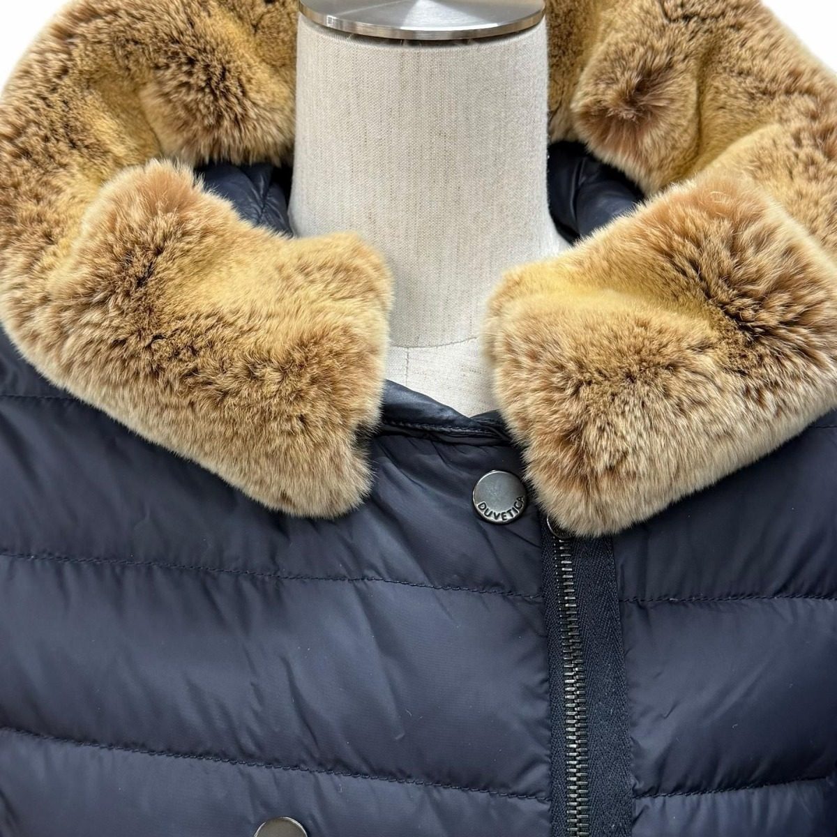 Bvlgari Duvetica Morwen Alpaca Hooded Down Jacket Dark Navy 38 — view 4