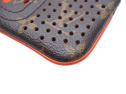 Louis Vuitton Pochette Cles Coin Purse Monogram Perfo Leather Orange — view 4