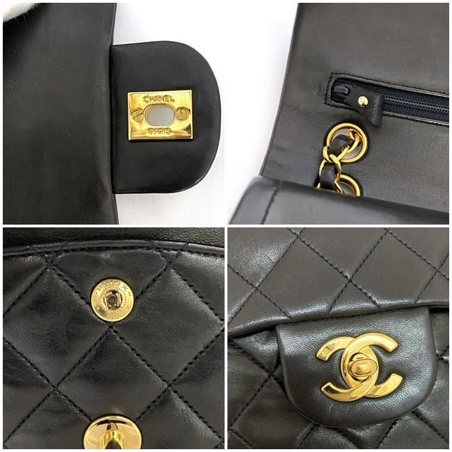 Chanel Chain Shoulder Bag F21080 Black Matelasse