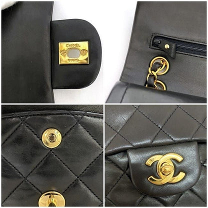 Chanel Chain Shoulder Bag F21080 Black Matelasse