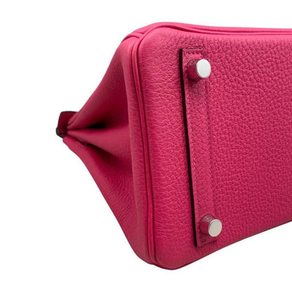 Hermes Handbag Birkin 25 K Engraved Togo Rose Mexico Pink Silver Hardware Hermes