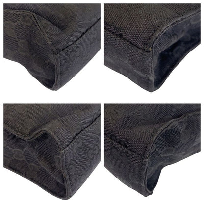 Gucci Jackie Black GG Canvas/leather 001 3734 Shoulder Bag Women 504838