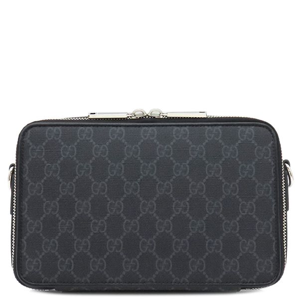 Gucci Shoulder Bag GG Black Small GG Supreme Canvas Black Silver Hardware Black