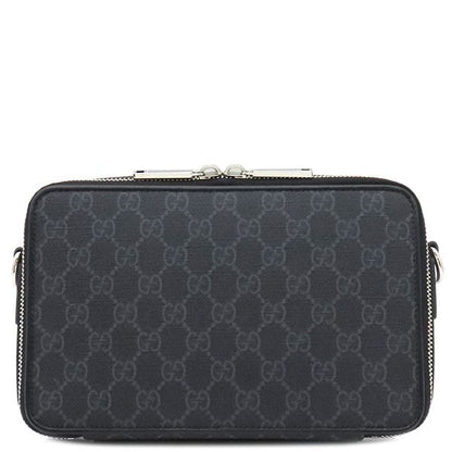 Gucci Shoulder Bag GG Black Small GG Supreme Canvas Black Silver Hardware Black