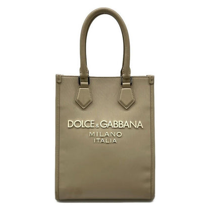 Dolce & Gabbana Tote Gray Beige Leather