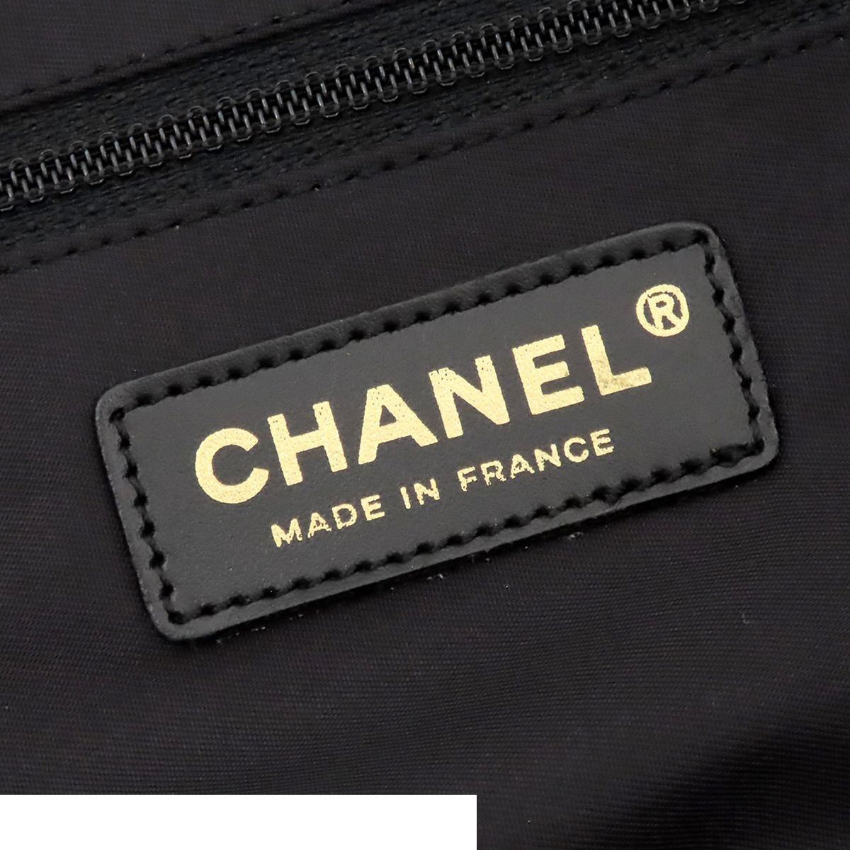 Chanel New Travel Line Black Nylon Leather Tote Bag MM — view 6