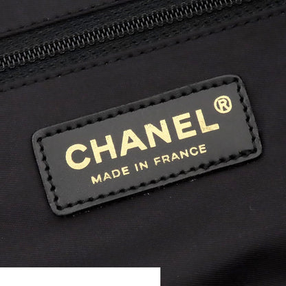 Chanel New Travel Line Black Nylon Leather Tote Bag MM — view 6