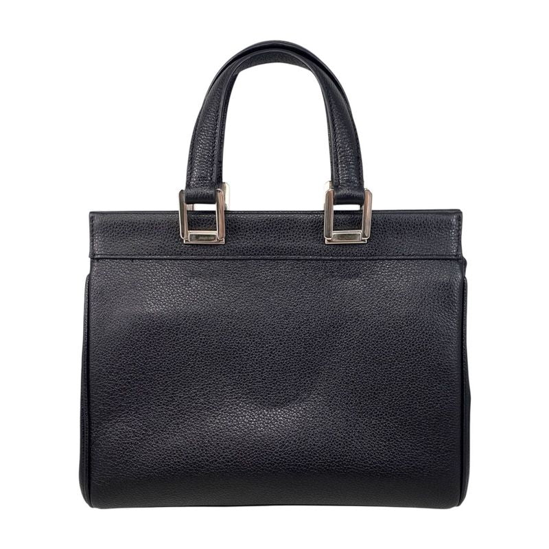 Gucci Handbag Zumi Small Top Handle Bag 569712 Leather Logo Black Silver