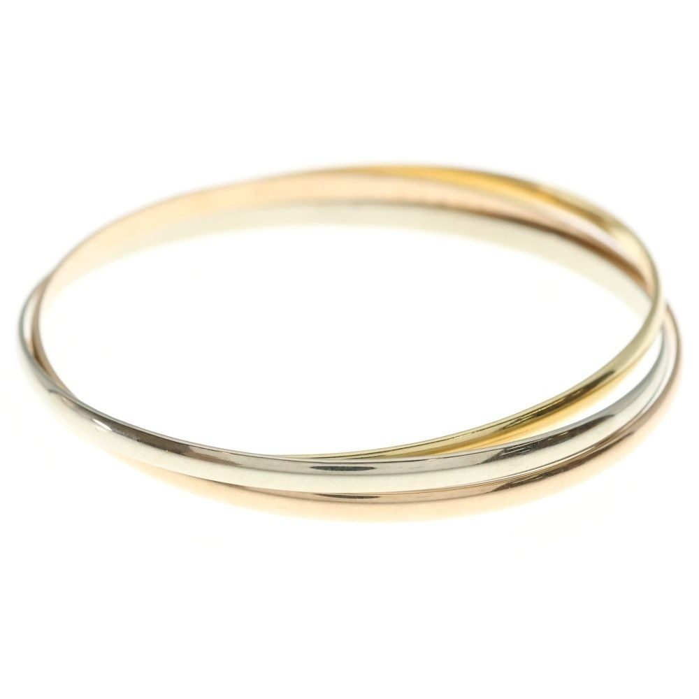 Cartier Trinity Bracelet Triple Bangle Yellow Gold Pink White