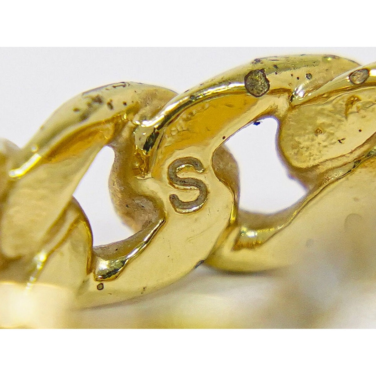 Dior CD Logo Rhinestone Ring S Gold Plated — view 10
