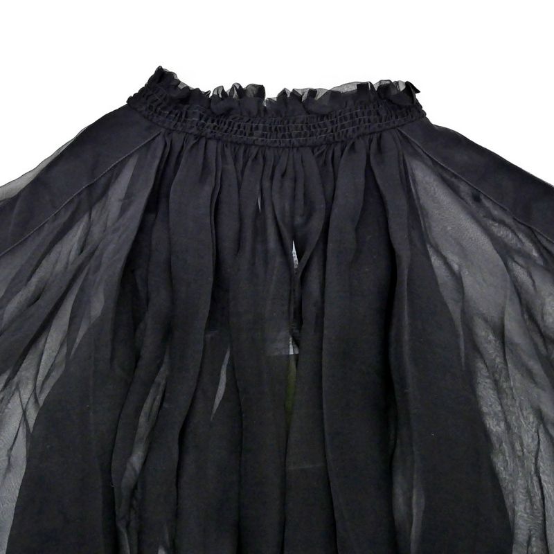 Gucci See Through Shirt With Inner Size 38 Black 770124 Long Sleeve