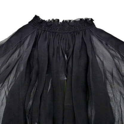 Gucci See Through Shirt With Inner Size 38 Black 770124 Long Sleeve