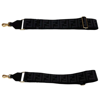 Fendi Shoulder Strap You FF Zucca FF Jacquard Webbing Black — view 5